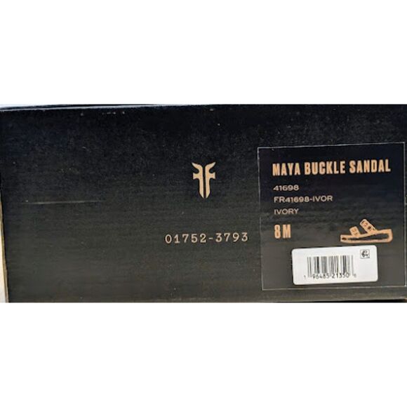 Frye Ivory Maya Buckle Leather Sandals Women's Size 8 NIB - Picture 11 of 13